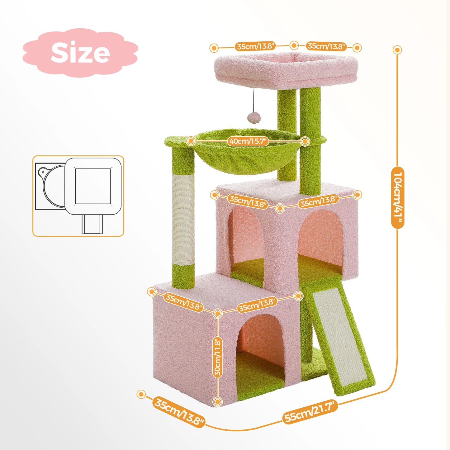 PEQULTICN Cat Tree Indoor Multi Level Tower With Condos