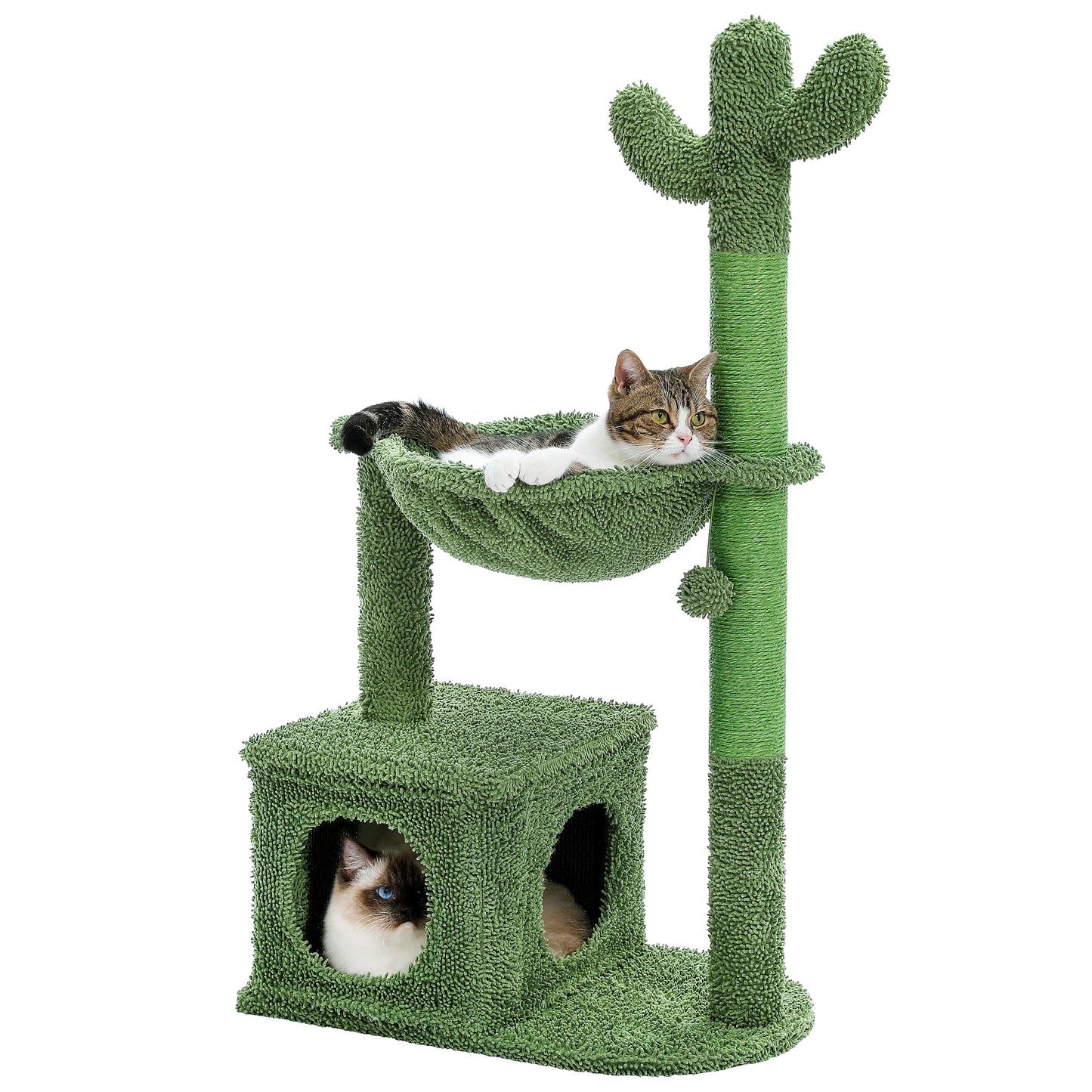PEQULTICN Cactus Cat Tree With Condo And Hammock Indoor
