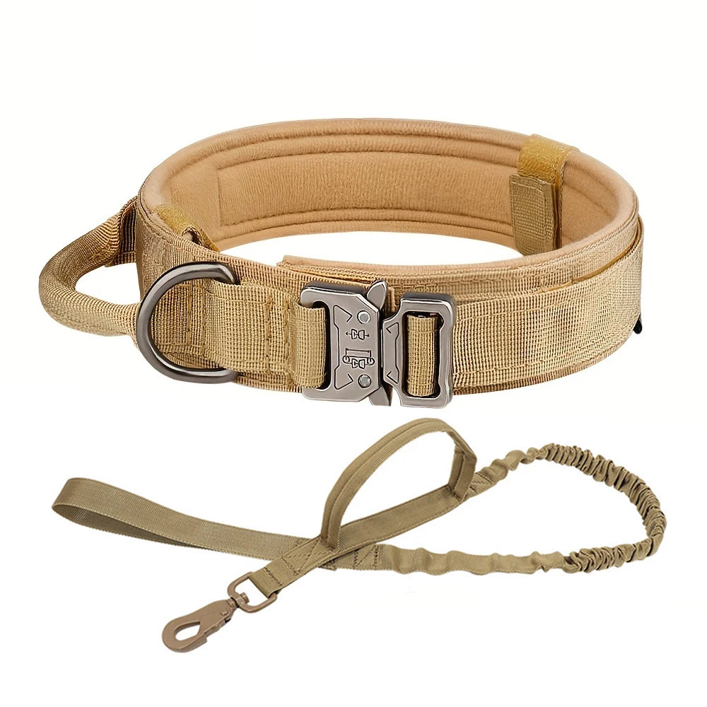 Petravelcn Dog Training Collar Adjustable Tactical Leash Set