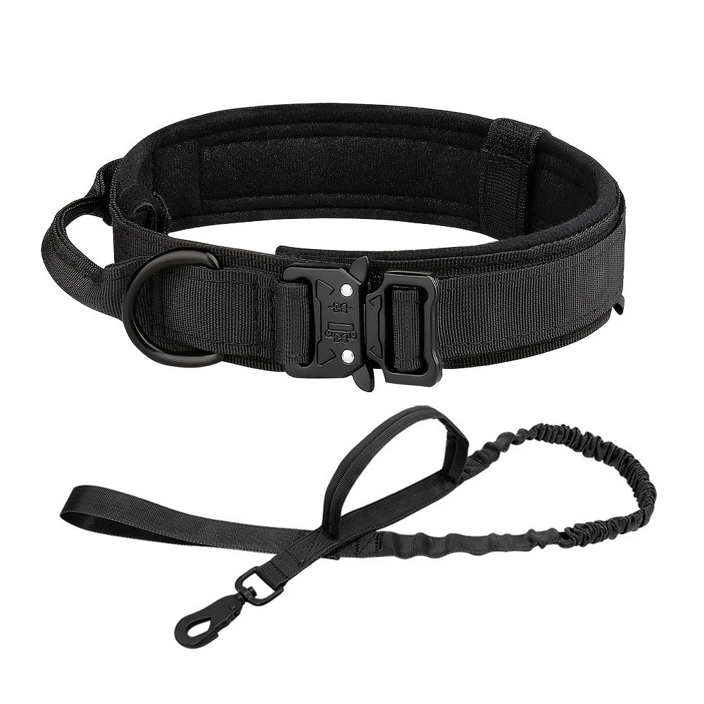 Petravelcn Dog Training Collar Adjustable Tactical Leash Set