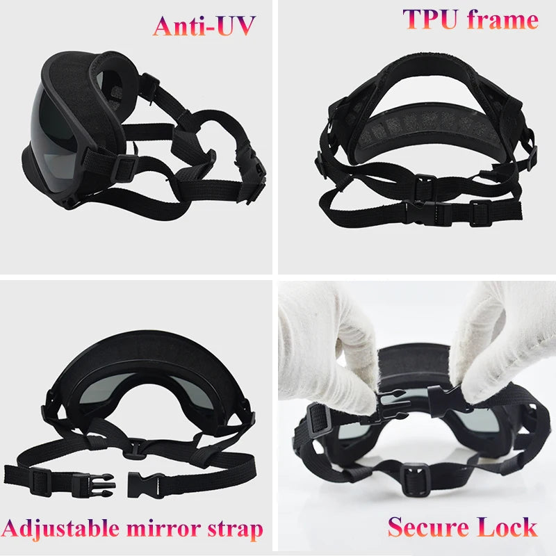 PETRAVELCN Dog Goggles UV Protection Windproof Sunglasses