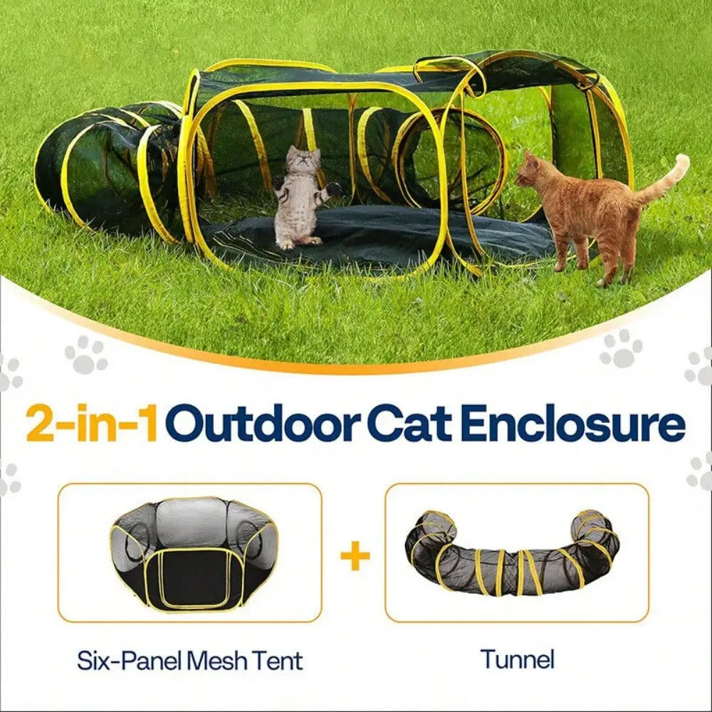 Closure Outdoor Cat Enclosure 2 In 1 Portable Catio Tent