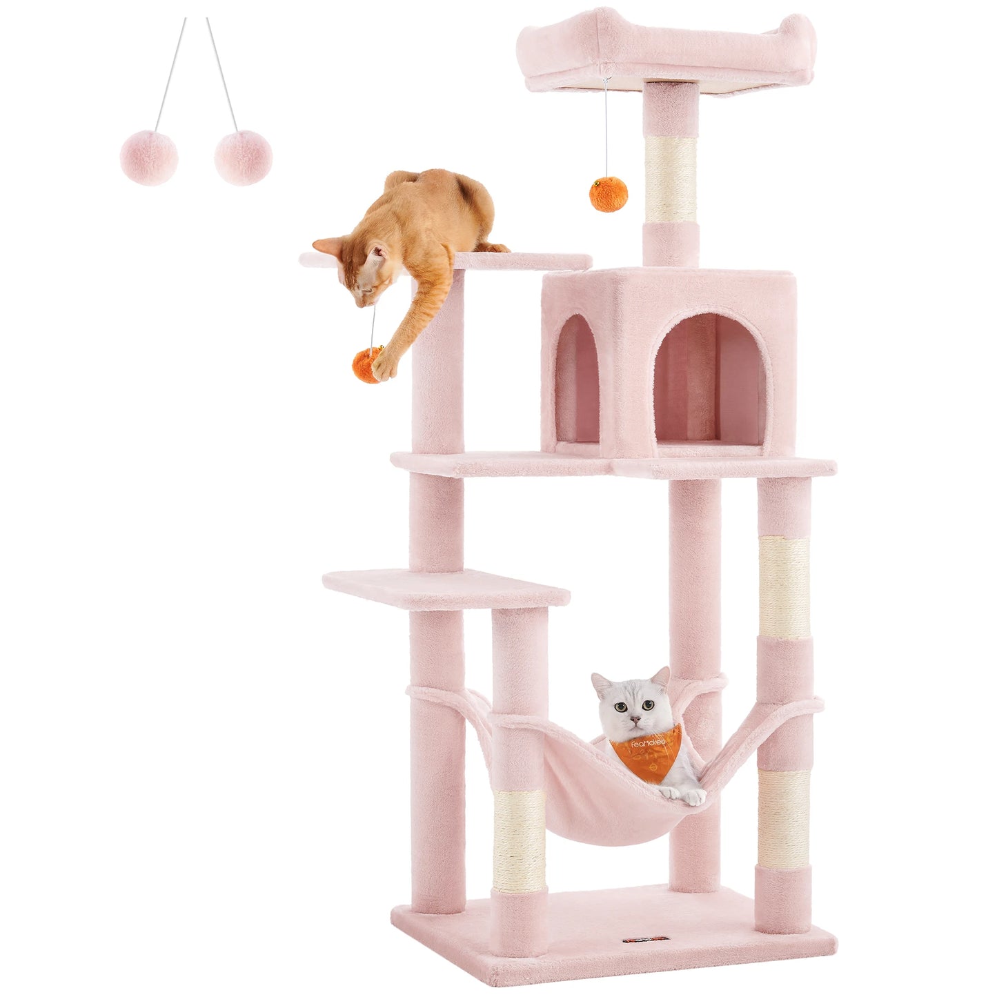 FEANDREA Cat Tree Condo With Perches And Scratching Posts