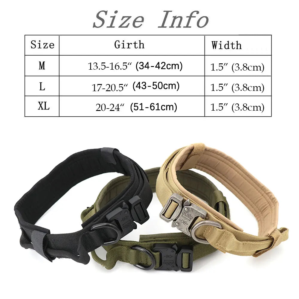 Petravelcn Dog Training Collar Adjustable Tactical Leash Set